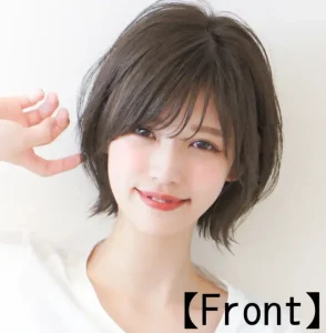 ショートボブの全体のヘアモデル