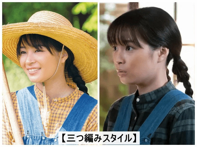 2019年(21歳)　連続テレビ小説「なつぞら」に出演した時の広瀬すずの髪型『ストレートのミディアム』の三つ編みスタイル