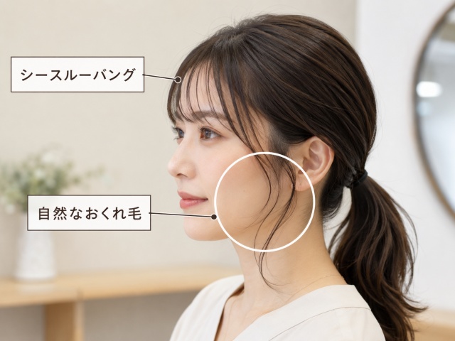 石原さとみ風シースルーバングとおくれ毛のポイント
