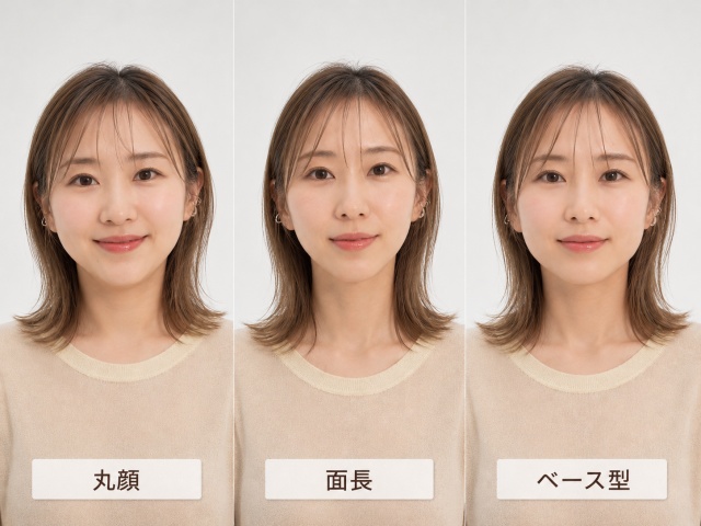 毛量が少なく、猫っ毛髪質の女性のイメージ図