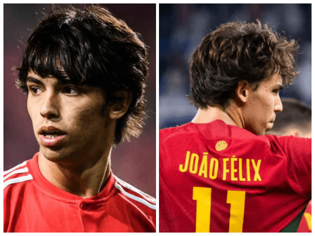 ジョアン・フェリックスのルーズヘアとセンターパート風の髪型画像