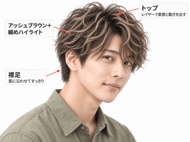 木村拓哉の2026年最新ギャツビーCM風マッシュウルフと細めハイライト