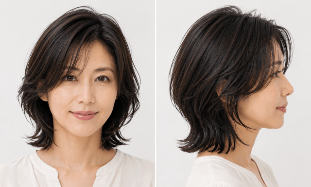 松嶋菜々子風レイヤーボブの美容室オーダーイメージ