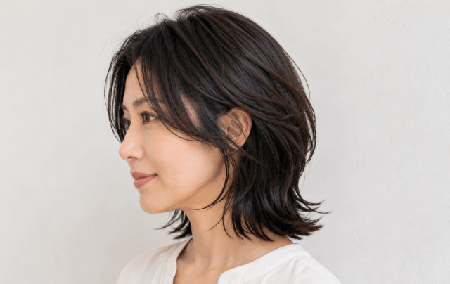 松嶋菜々子風レイヤーボブのニュアンスパーマイメージ