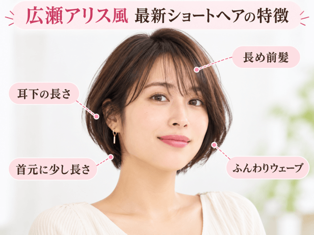 広瀬アリス風ショートボブの長さと毛先の特徴